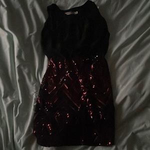 Girls Black Sequin Dress